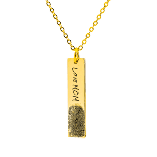 custom name jewelry vendor gold personalised engraving fingerprint necklace supplier website online